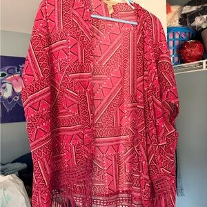 Bit & Bridle Pink Geometric Cardigan